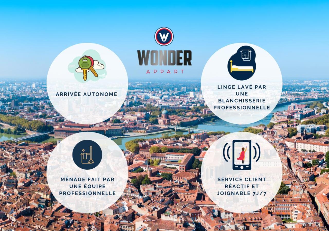 Wonder Appart' 402 - Vue Sur Garonne Toulouse Luaran gambar